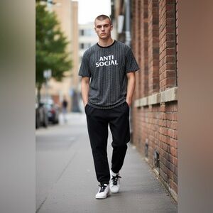 Anti social t-shirt by eighty eighty